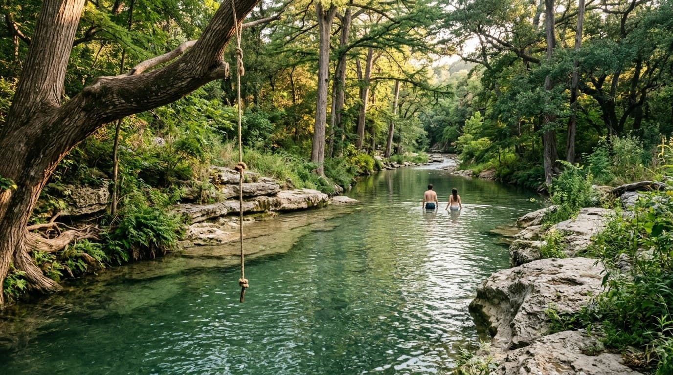 St. Edward's Park: Austin's Hidden Rope-Swing Swimming Hole