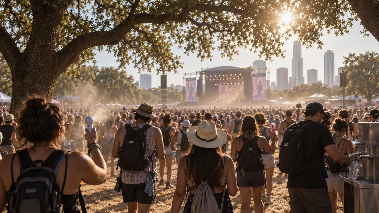 ACL Fest Weekend Two Is Dry and 91° — What Heat Gear Gets You In (Misting Fans Yes, Umbrellas No)