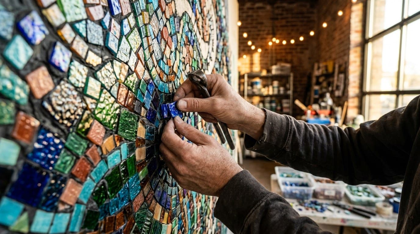 The Artist Behind Austin FC's 100,000-Tile Mural Has a New Show in Georgetown