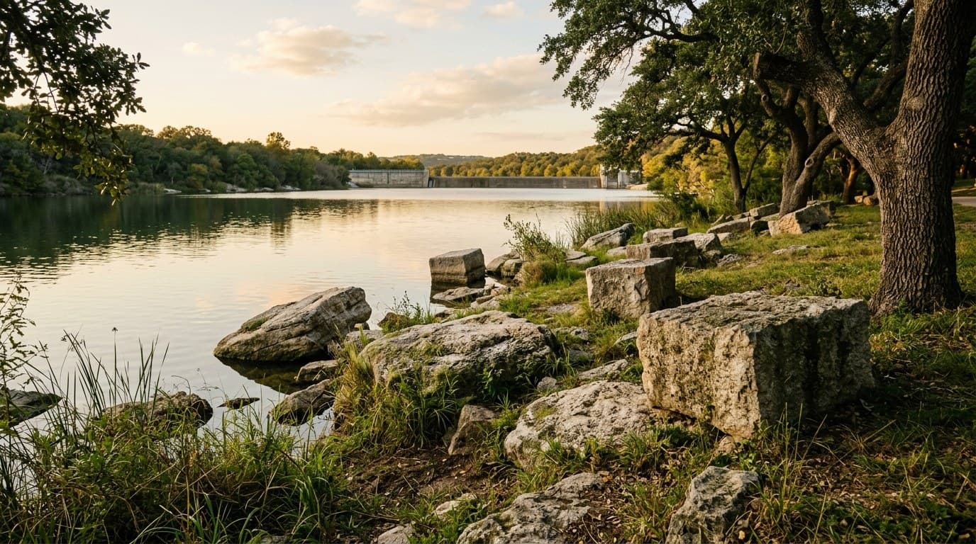 Red Bud Isle's Dog Park Sits on the Ruins of the Dam That Flooded Austin in 1900