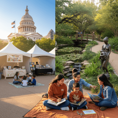 Two-Stop Sunday Game Plan for Austin Families: Texas Book Festival Kids' Finale + UMLAUF Free Family Day (Parking, Stroller Routes, Bathrooms, and a 3–4 Hour Itinerary)