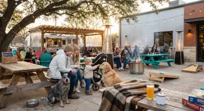 The Parent + Pup Patio Index: Austin's Winter 2025 Guide to Kid & Dog-Friendly Breweries and Patios