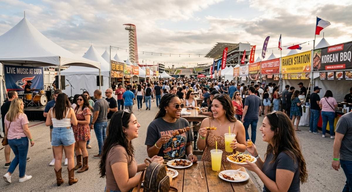 Inside FoodieLand Austin 2026 at COTA: What Really Happened April 3–5 (Crowd Flow, Vendor Strategy & Is It Worth It?)