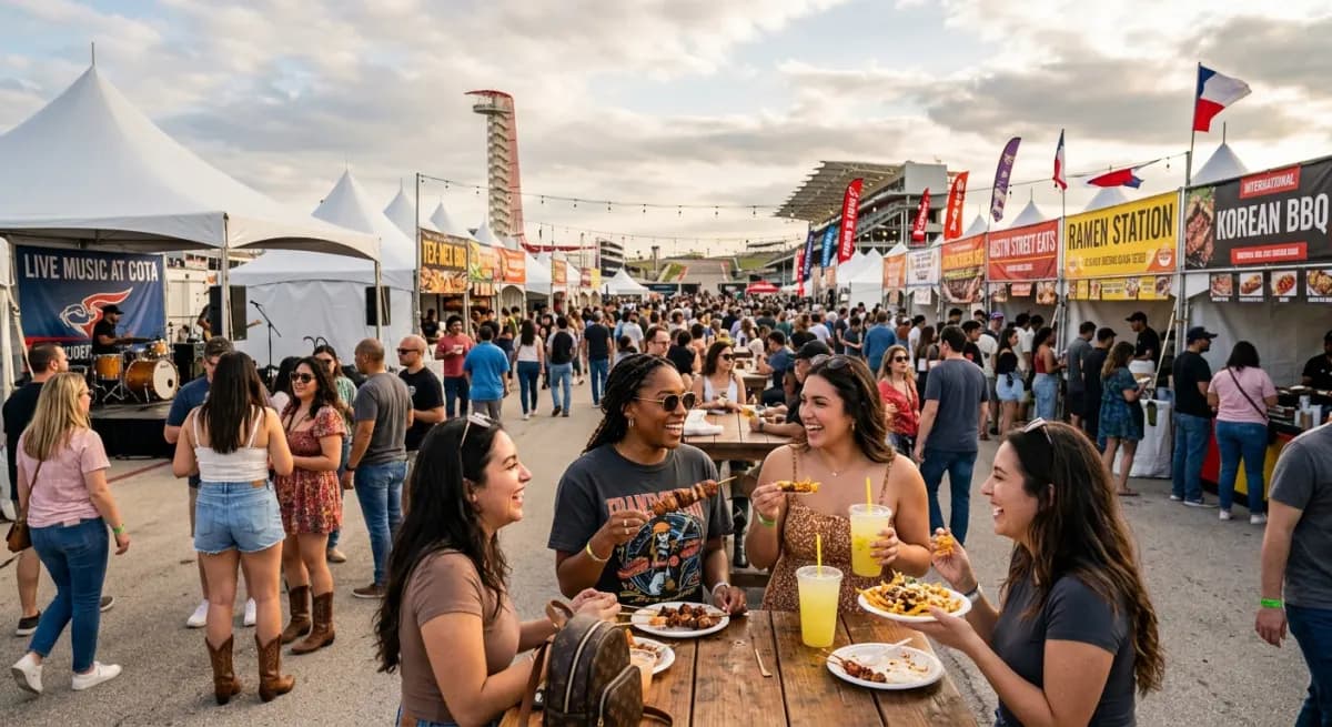 Inside FoodieLand Austin 2026 at COTA: What Really Happened April 3–5 (Crowd Flow, Vendor Strategy & Is It Worth It?)