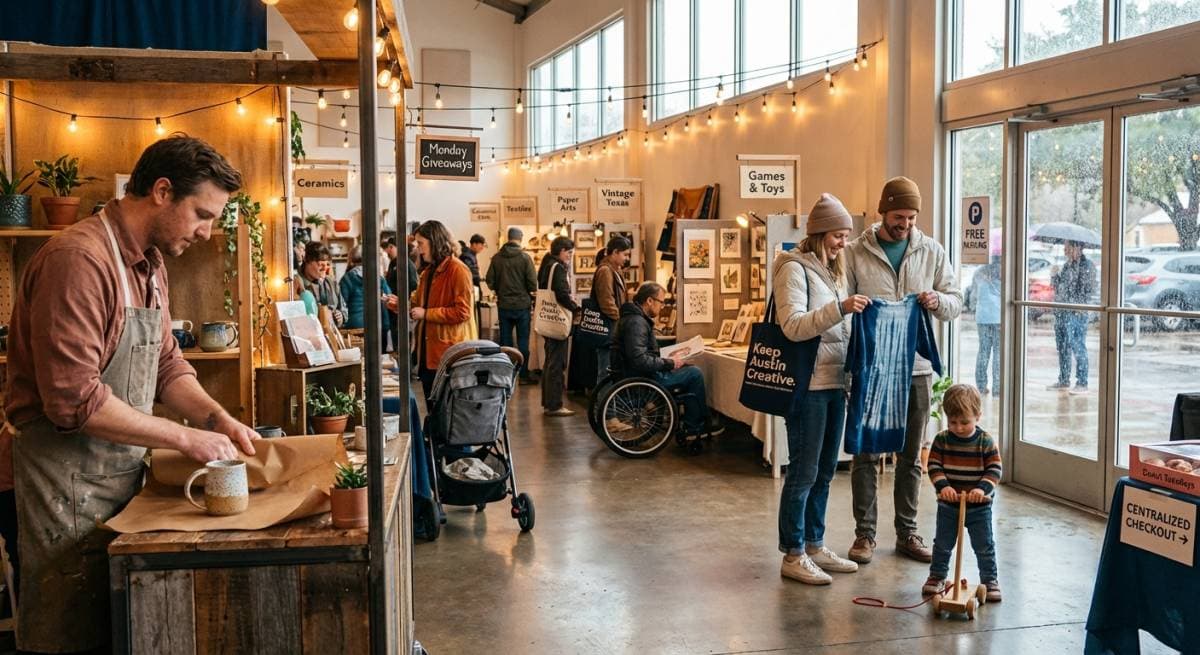 Blue Genie Art Bazaar 2025: Austin Insider Playbook for Hours, Parking, Can't-Miss Artists, and Weather‑Smart Shopping