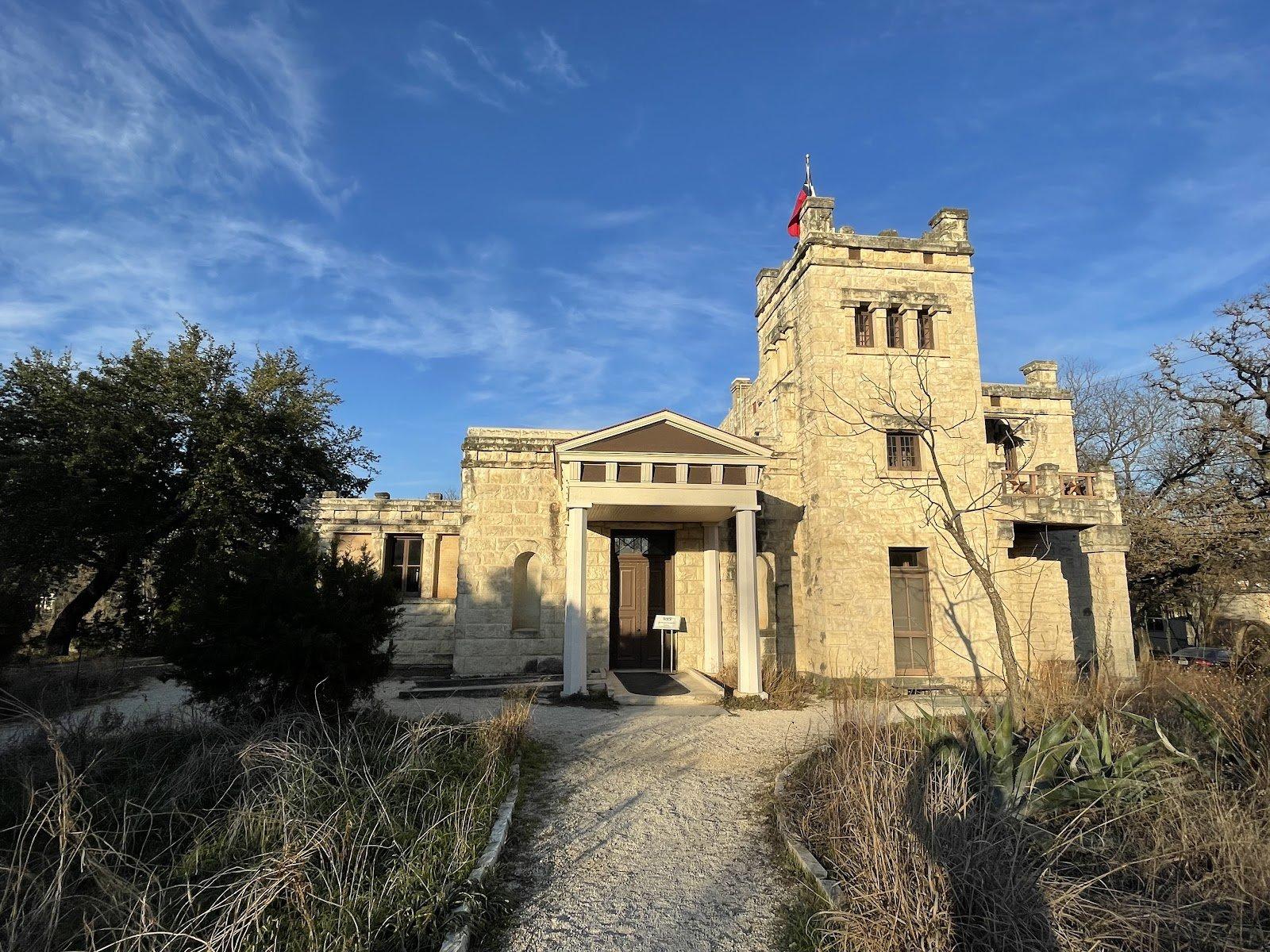 The Elisabet Ney Museum's limestone tower and portico at 304 E 44th St, closed for renovation